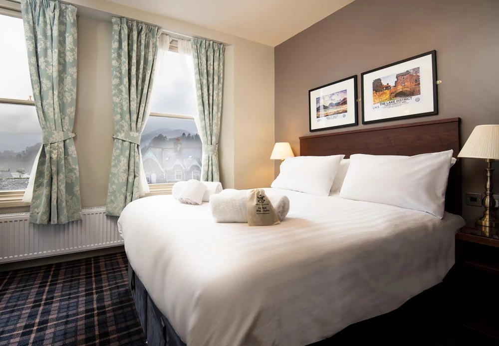 Typical bedroom at The Ambleside Inn, Ambleside, Cumbria