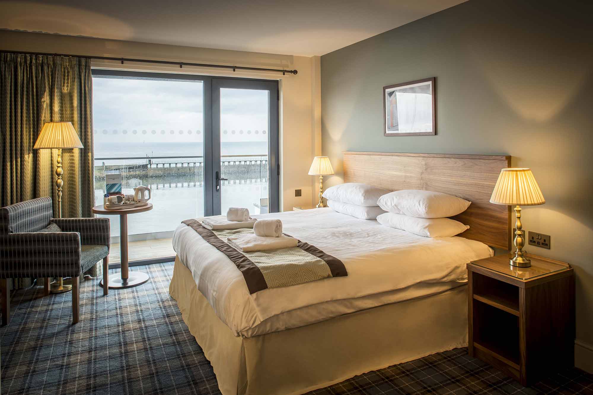 A typical bedroom at The Commissioners Quay Inn, Blyth