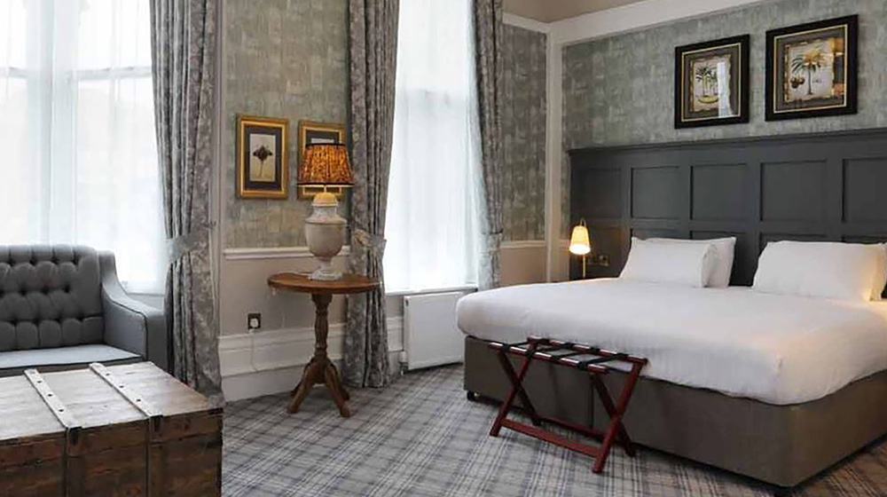 Typical bedroom at The Harrogate Inn, Yorkshire