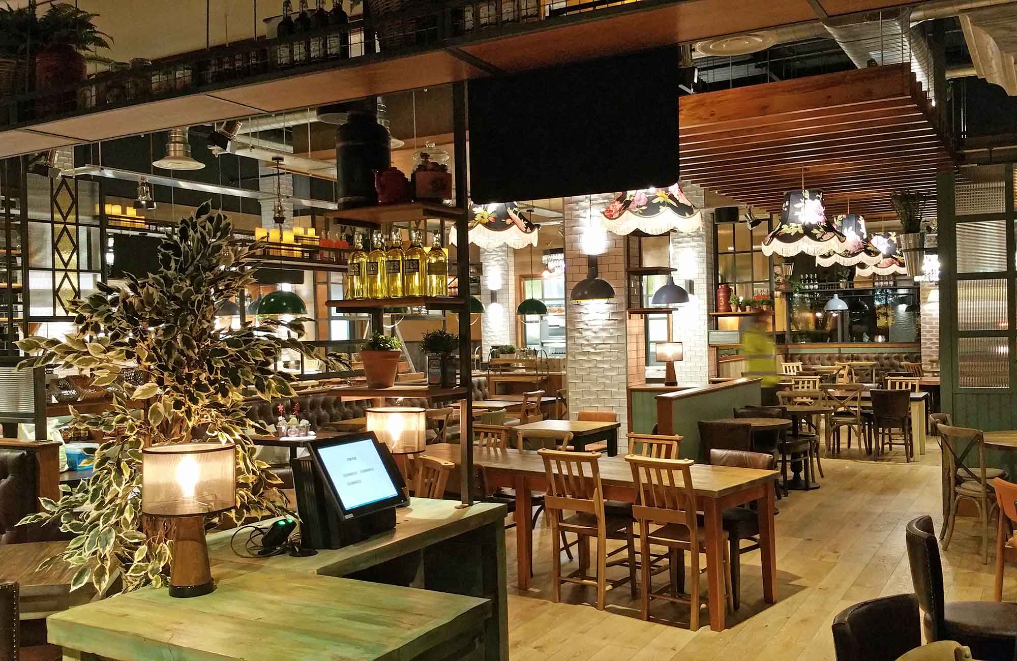 Dining area at Joe's Kitchen, London and the Midlands