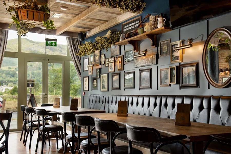 interior view of the dining area at the Coniston Inn, Lake District