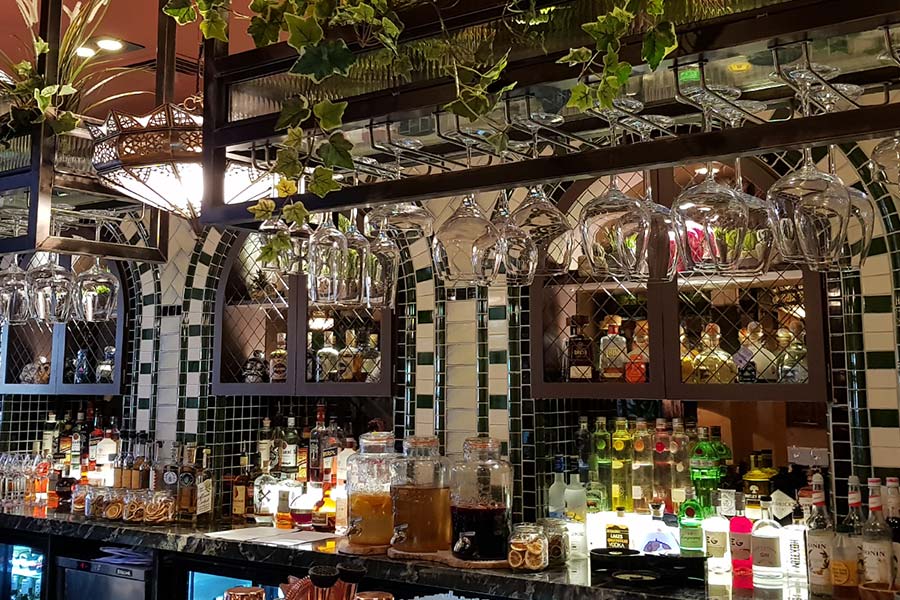 view of the bar at El Paso restaurant, Newcastle upon Tyne