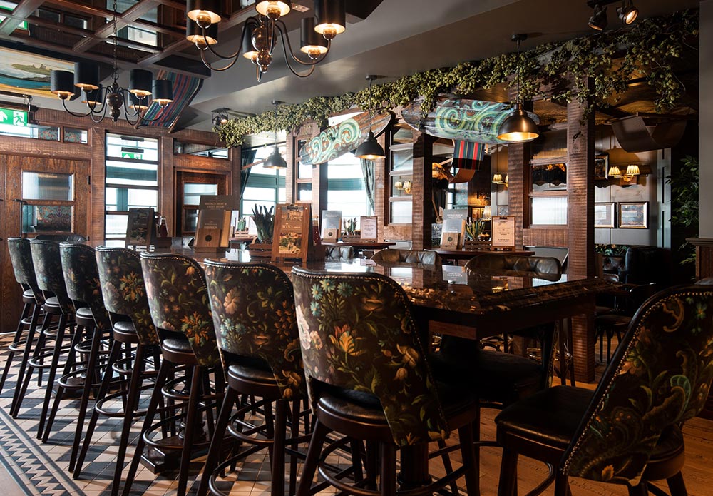 Main dining area at The Tynemouth Castle Inn