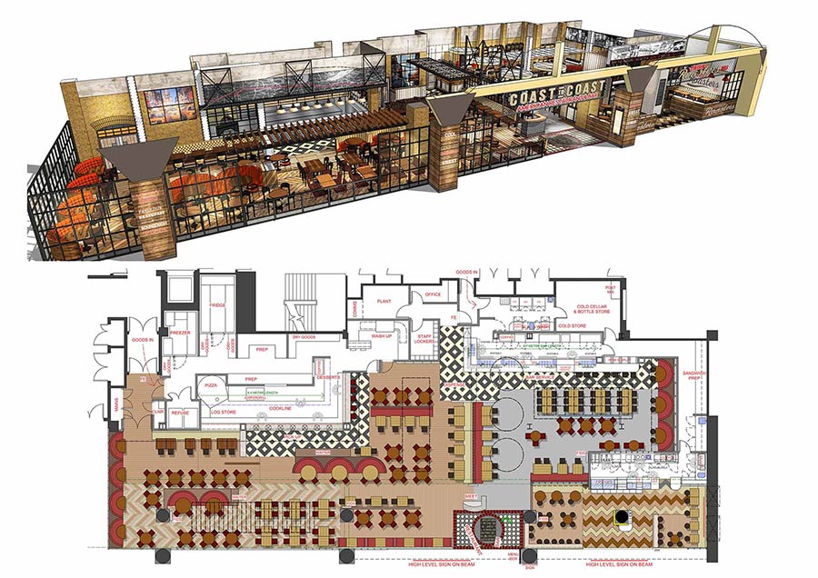 Gatwick Airside Bar interior design