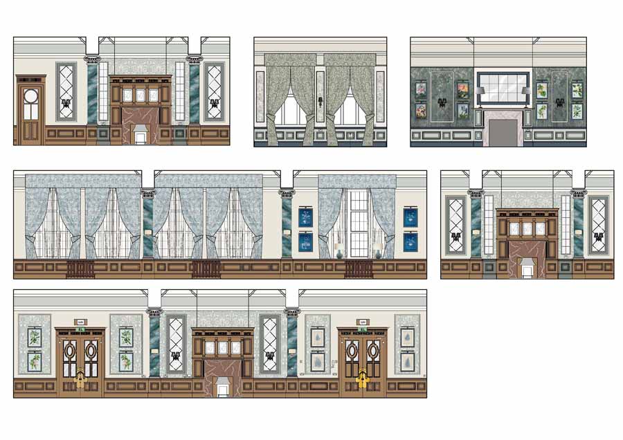 Carlisle Function Rooms interior deisgn elevation visuals